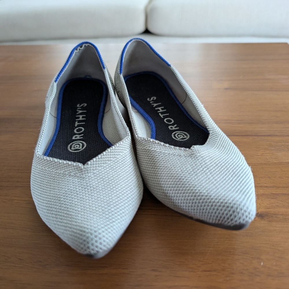 Rothy’s Flats - The Point In Light Gray 6.5